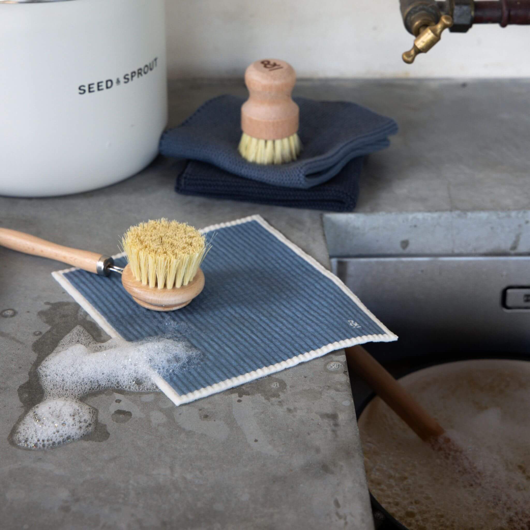 Knitted Dishcloth Set | Organic Cotton