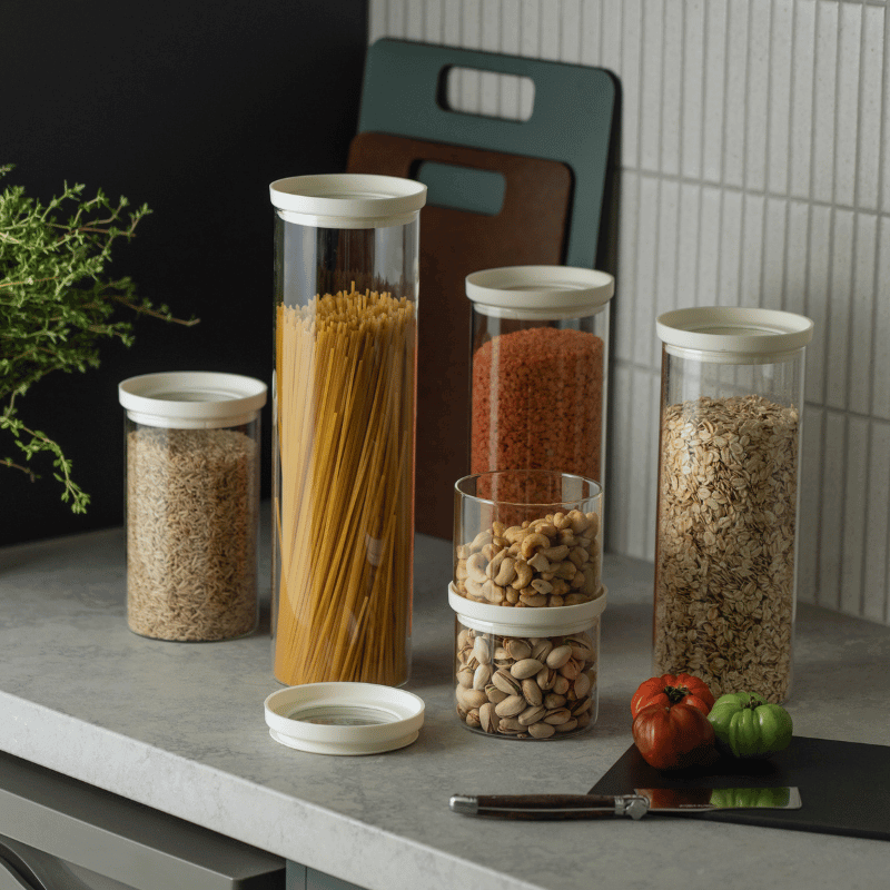 Glass Pantry Storage Jars