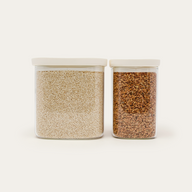 Tallow Rectangle Glass Pantry Jars | 2pk