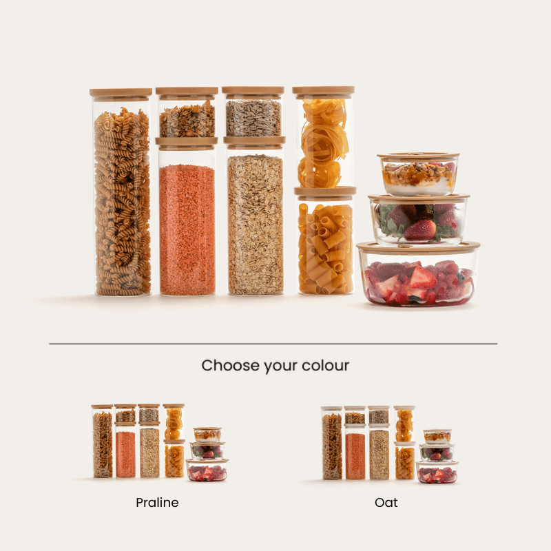 Glass Pantry Storage Container Set