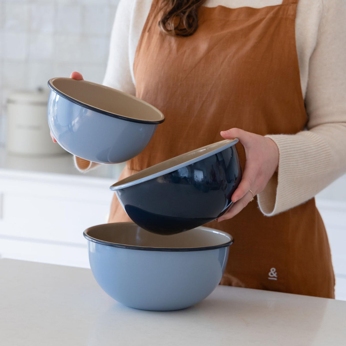 Enamel Serving Bowl Set