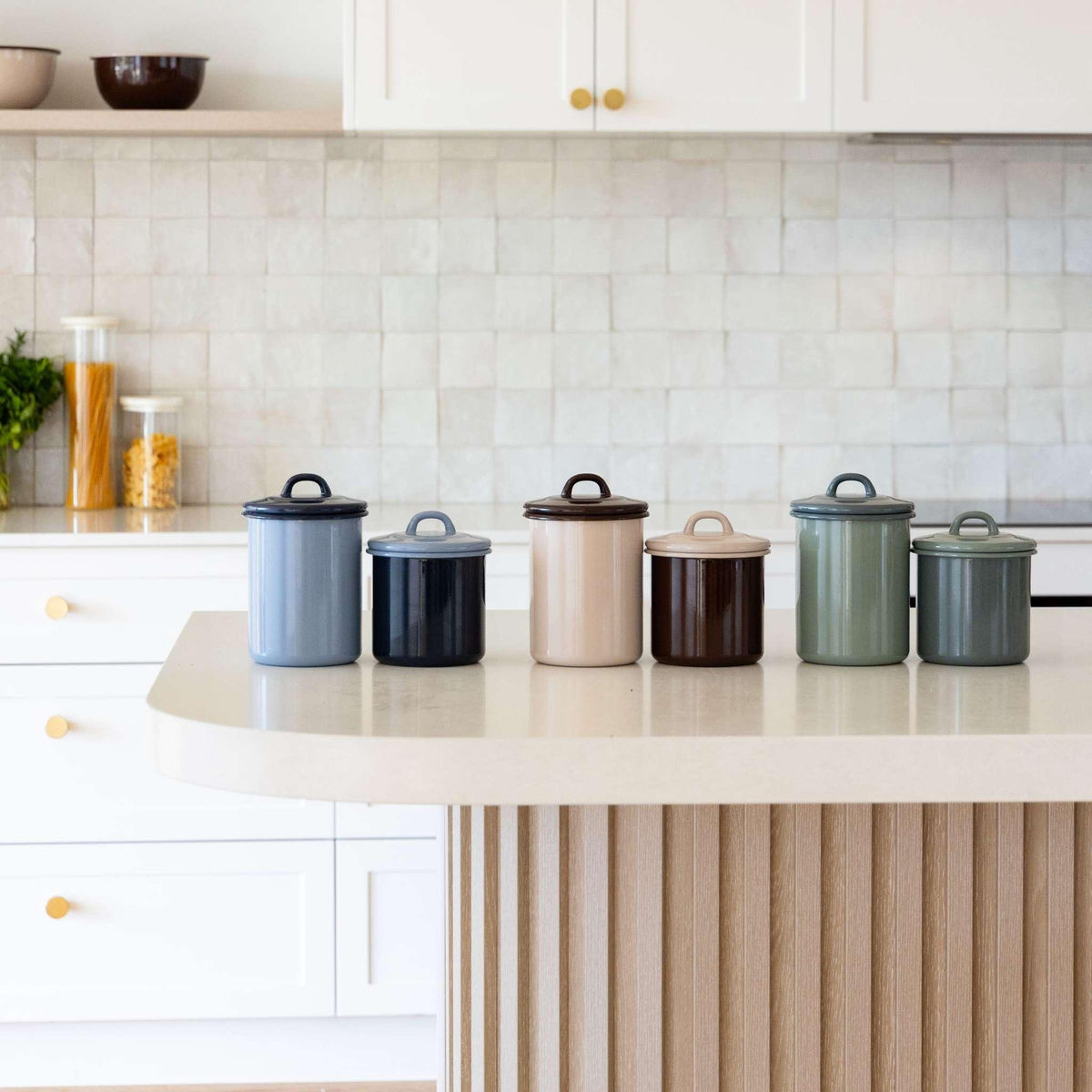 Enamel Storage Jar