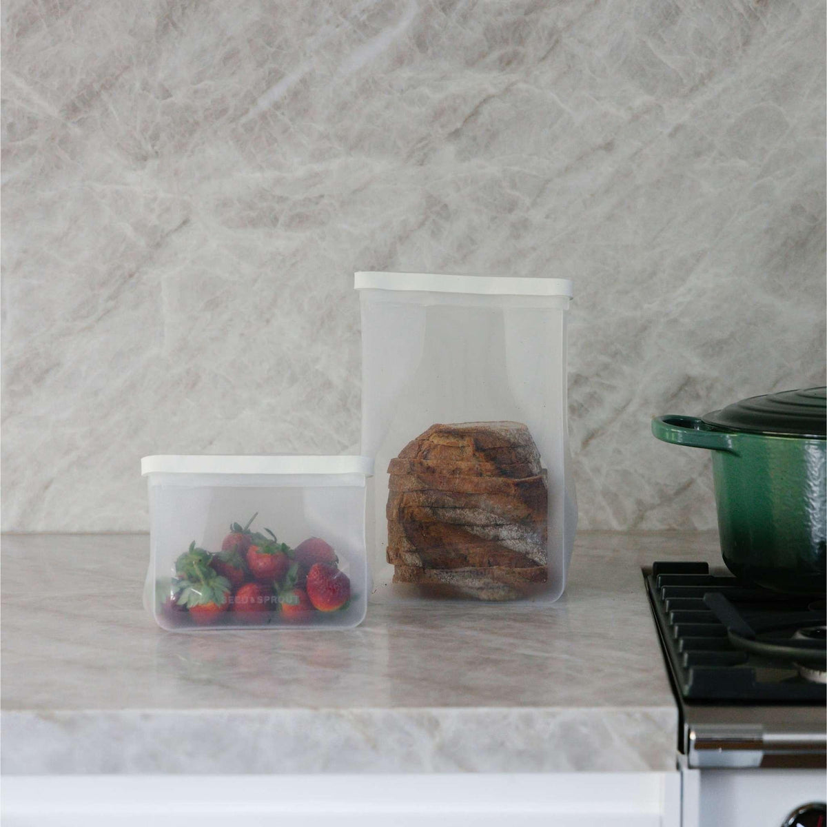 Reusable Roll Top Silicone Storage Bag