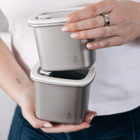 Rectangle Stainless Steel and Glass Containers Bundle