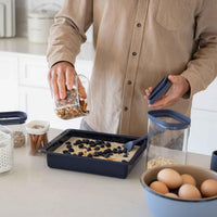 Tallow Rectangle Glass Pantry Jars | Lids Only