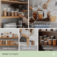 Tallow Rectangle Glass Pantry Jars | 2pk