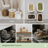 Tallow Rectangle Glass Pantry Jars | 2pk