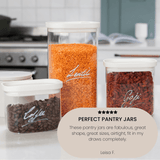 Tallow Rectangle Glass Pantry Jars | 2pk
