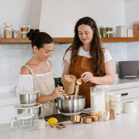 Wategos Round Glass Pantry Jars | Oat Milk