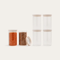 Wategos Round Glass Pantry Jars Multibuy