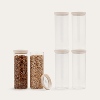 Wategos Round Glass Pantry Jars Multibuy