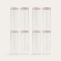 Wategos Round Glass Pantry Jars Multibuy