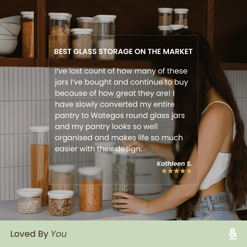 Wategos Round Glass Pantry Storage Jars