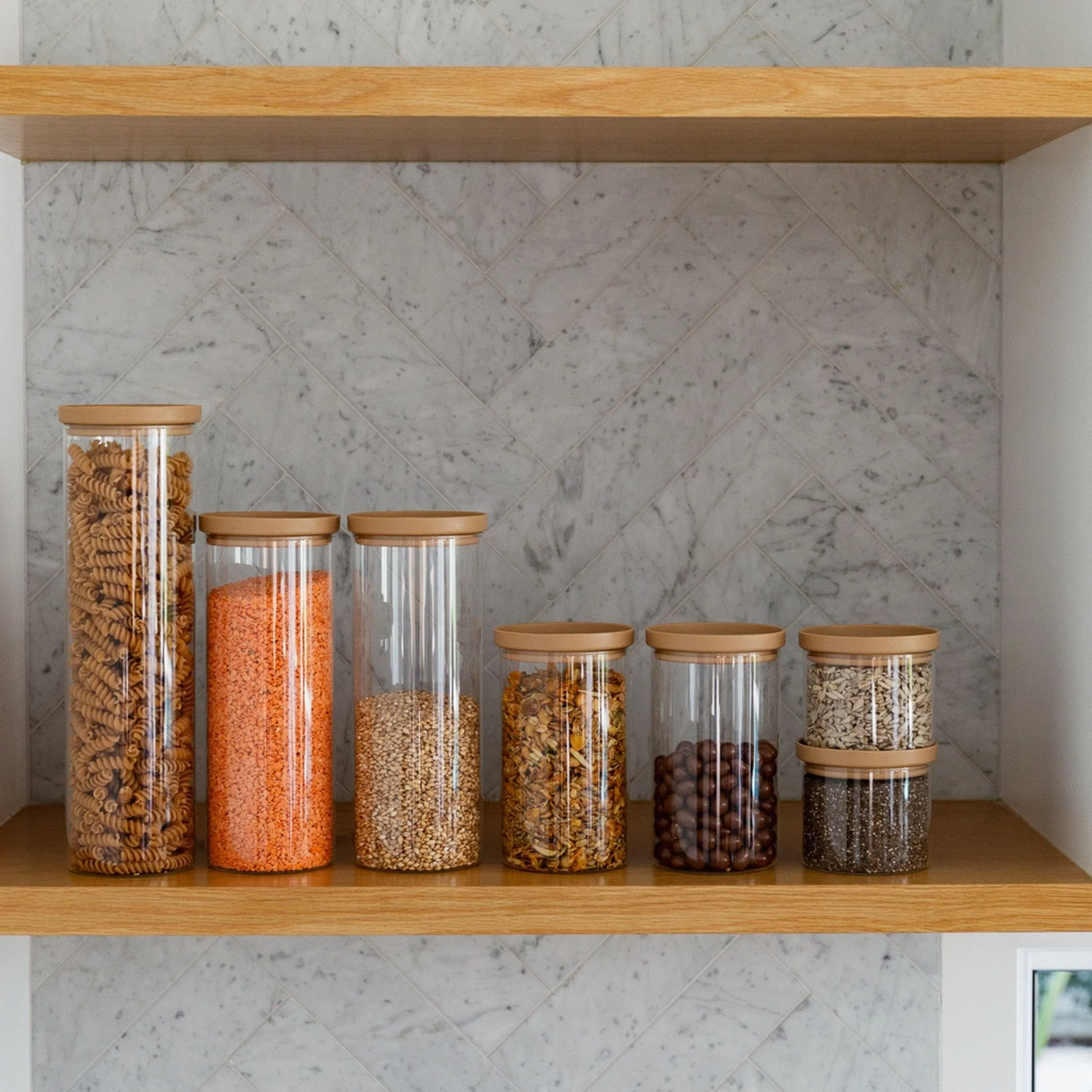 Jar For Storage Glass Pantry Storage Jars | Pantry Shelf Organisers