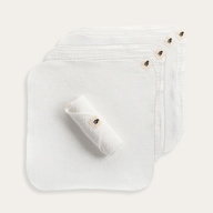 white cotton face towel