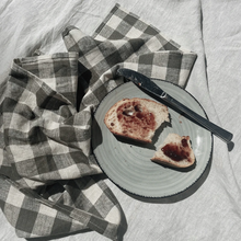 checkered print tea towel